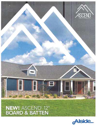 Ascend board and batten composite siding style