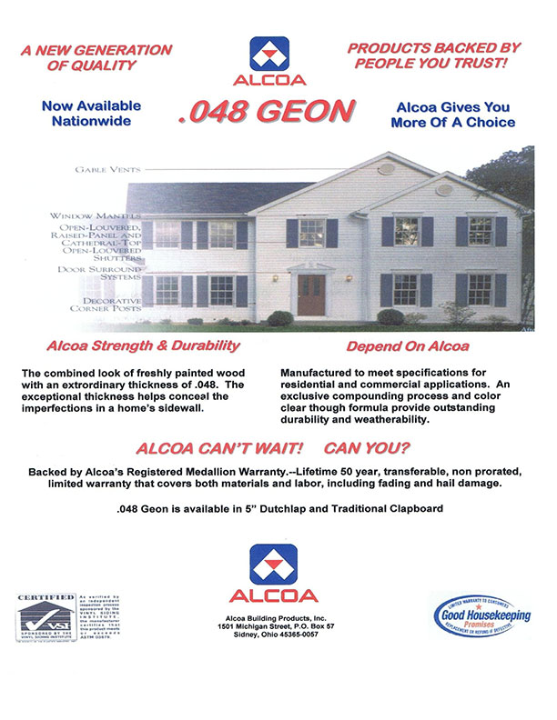 Side-by-side comparison of siding materials